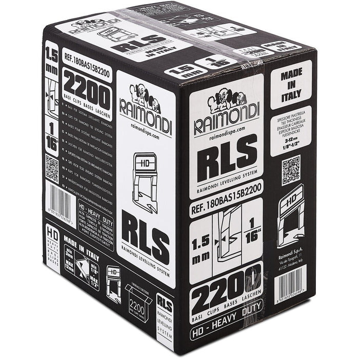 Raimondi - 2200 HD Bases for 1.5 mm joints and for tile thicknesses from 3 to 12 mm Leveling System RLS