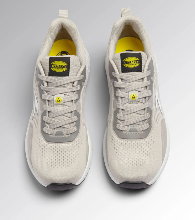 Utility Diadora - Scarpa da Lavoro Bassa CREW EVO O1 SR ESD Ice Grey per Uomo e Donna (sprovvista di puntale di protezione)