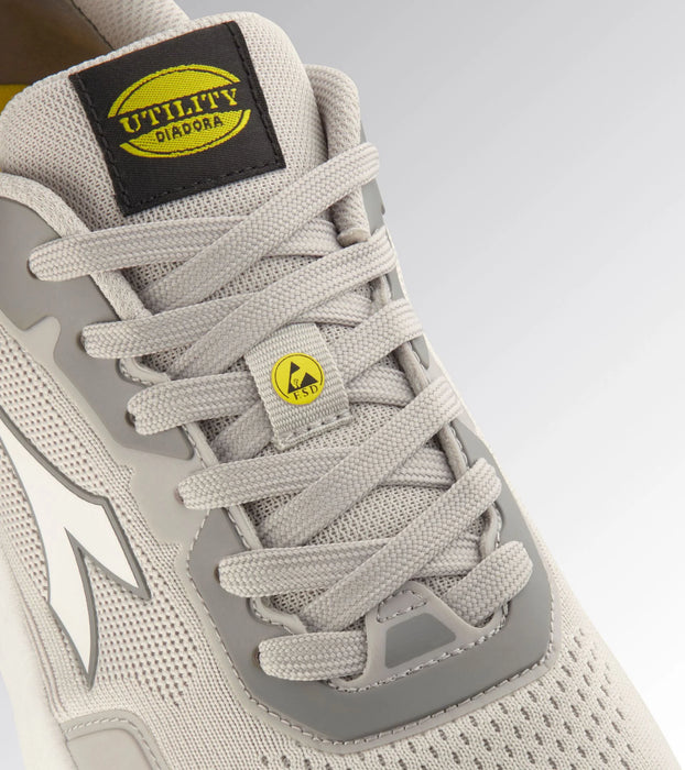 Utility Diadora - Scarpa da Lavoro Bassa CREW EVO O1 SR ESD Ice Grey per Uomo e Donna (sprovvista di puntale di protezione)