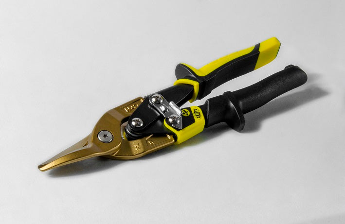 Fixline - Straight Double Lever Scissor Shears for Plasterboard and Sheet Metal Profiles