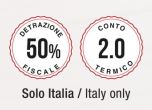 Maurer - Stufa pellet "Modello 8" potenza 6,9 kw/160 mc bianca o bordeaux c/telecomando