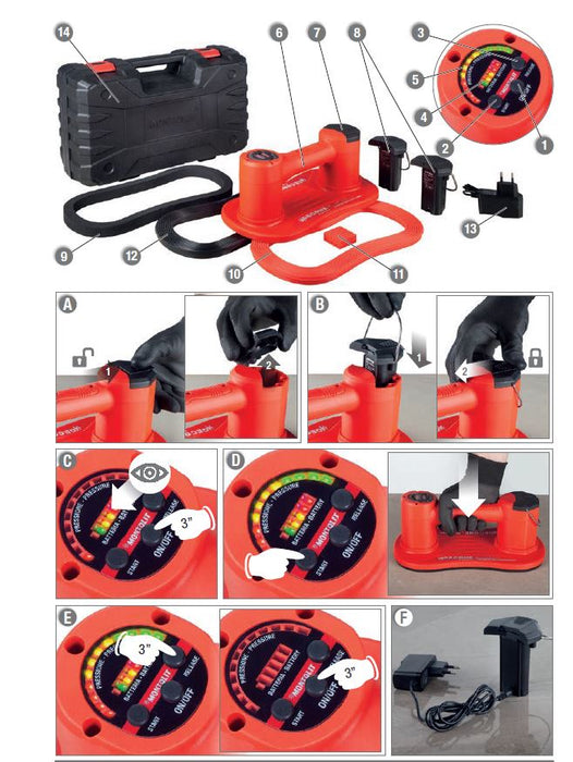 Montolit - Ventosa a batteria professionale Gecone