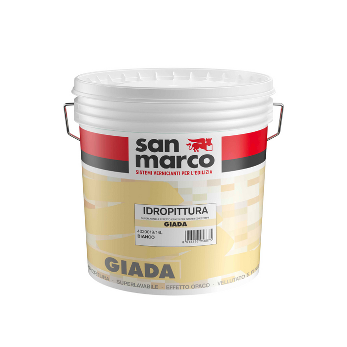 San Marco - Giada idropittura superlavabile per esterno e interno effetto vellutato bianco