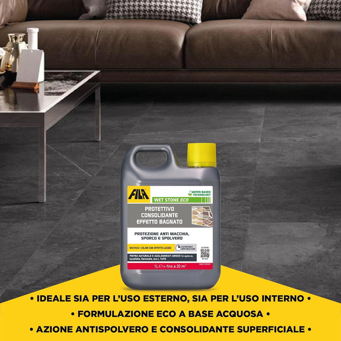 Fila - Wet Stone Eco protettivo consolidante effetto bagnato lt.1