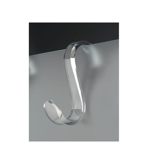 TL Bath - Appendiabiti singolo in plexiglass trasparente Art. 1341