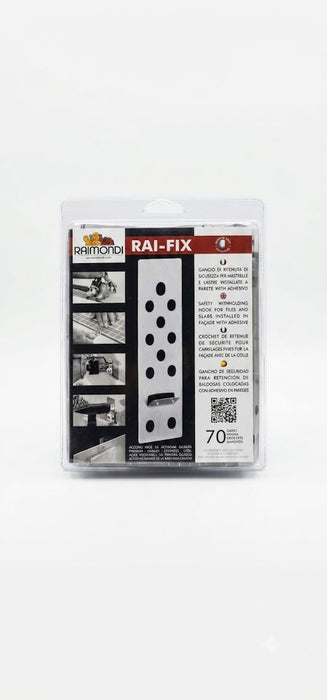 Raimondi Rai-Fix – Gancio Inox per Fissaggio Piastrelle e Lastre 6mm e 8mm