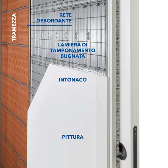 Eclisse - Controtelaio mod. Unico intonaco 60/70/80/90x210 sp.108 per porta a scomparsa
