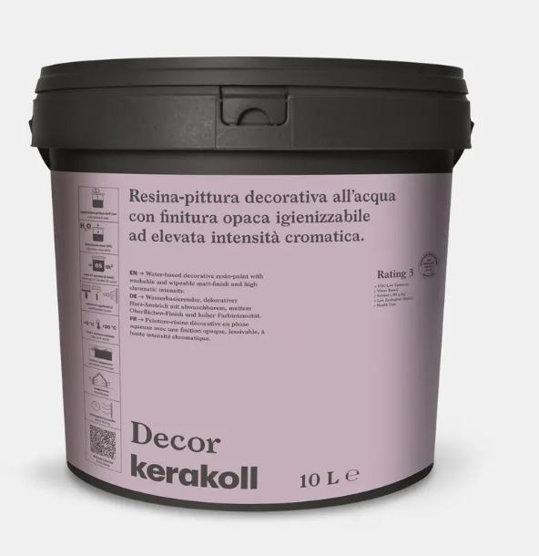 Kerakoll - Decor White/bc 10 lt resina-pittura decorativa all'acqua opaca igienizzabile bianca
