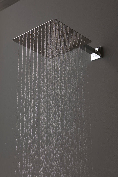 Tamanaco - Colonna doccia Set Quadro (completo di incasso doccia) in ottone finitura Cromo con soffione 20x20, 25x25, 30x30