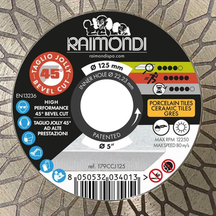 Raimondi - Disco diamantato per Jolly a 45° d.125 art. 179CCJ125