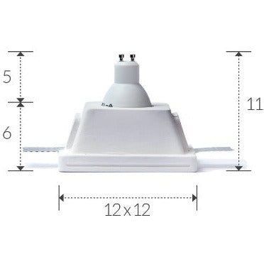 Faretti verniciabili in gesso 12x12