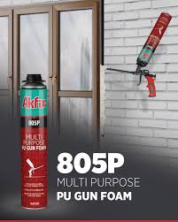 Akfix 805P – Schiuma Poliuretanica per Pistola 750 ml | Cartone 12 pz