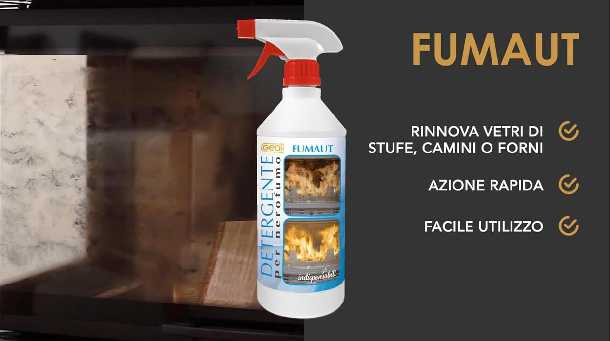 Geal - Fumaut ml. 750 detergente per nerofumo vetri camini e stufe