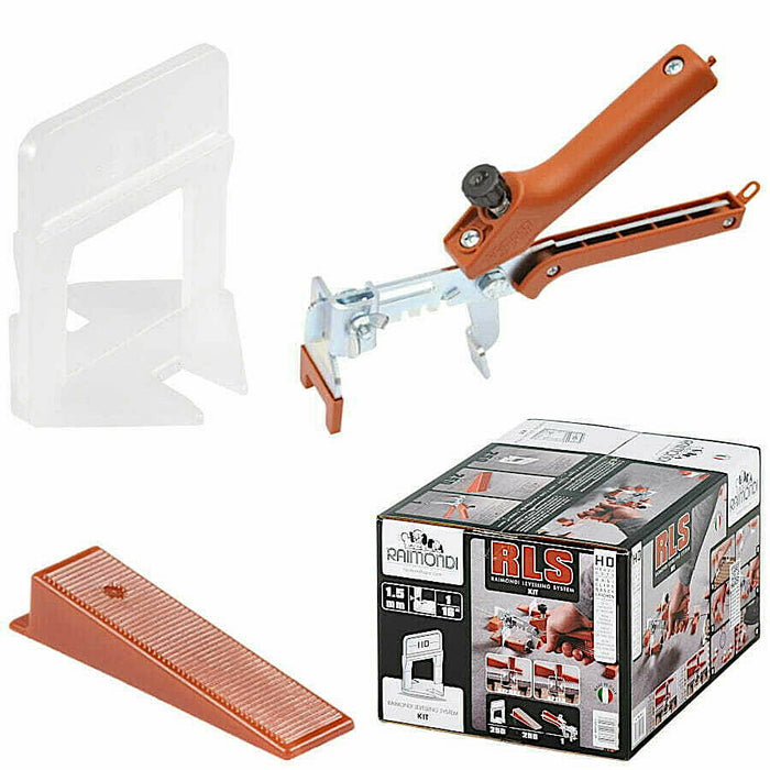 Raimondi - Kit per Posa Piastrelle - 250 Basi, 250 Cunei, Pinza Regolabile
