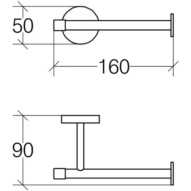 Lineabeta - Porta carta igienica Duemila in ottone cromato, Art. 5504.29