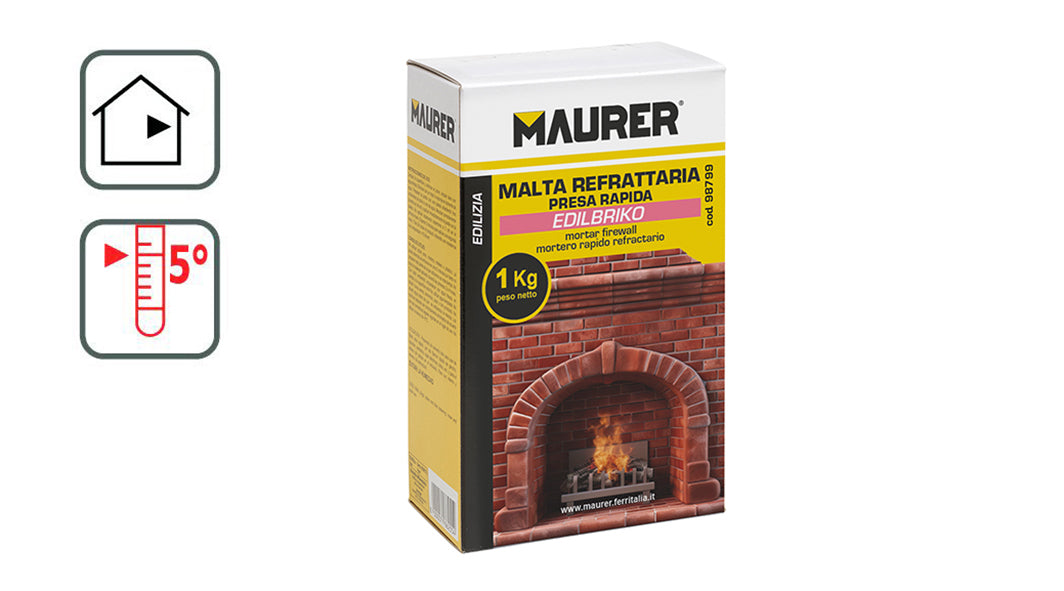 Maurer - Malta refrattaria presa rapida kg.5