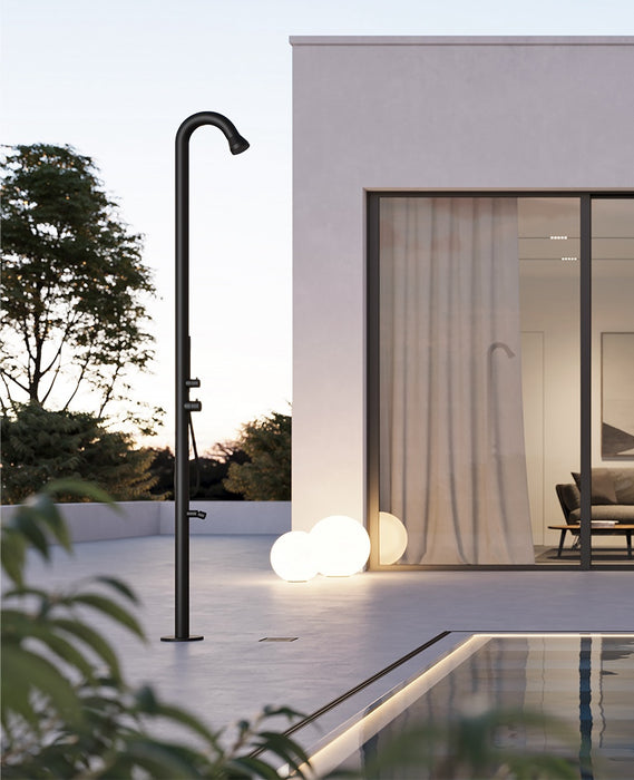 Colonna doccia da esterno in acciaio 316L Nero Matt mod. Neriva