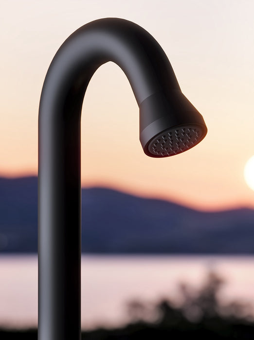 Colonna doccia da esterno in acciaio 316L Nero Matt mod. Neriva
