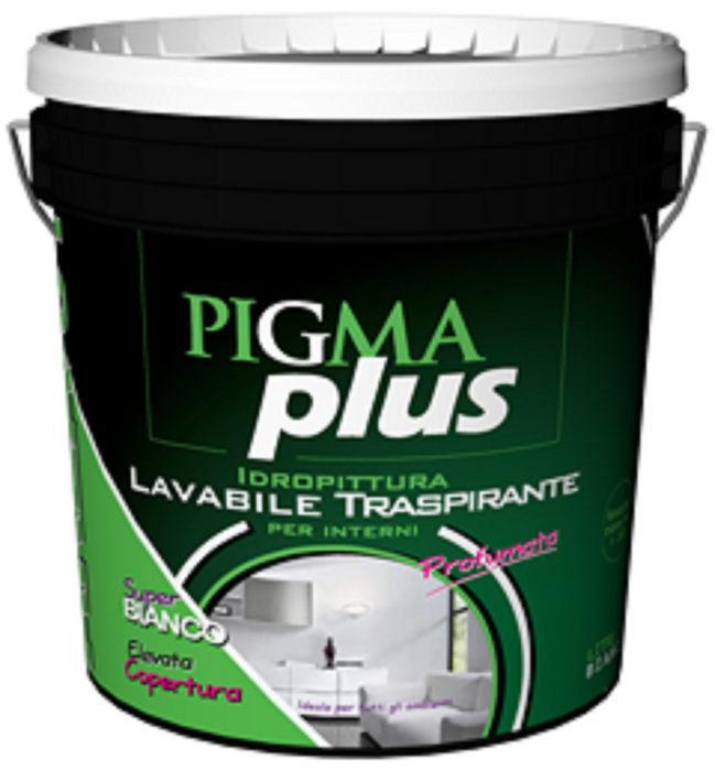 Pigma Plus bianco 14 lt traspirante lavabile per interni