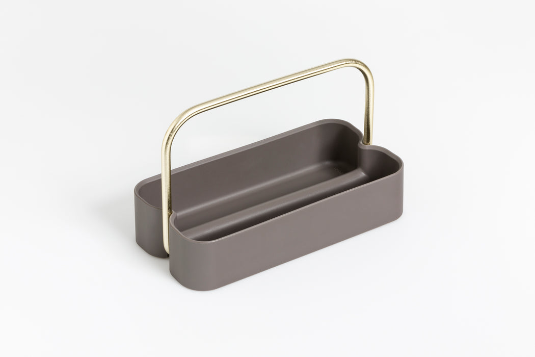 Geelli - Ply Tray contenitore portaposate o portapenne Tortora