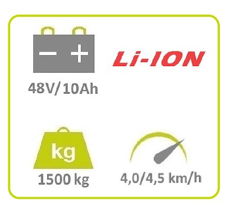 Pramac - Transpallet Elettrico a Batteria Lifter EY 15 L Portata. 1500 kg