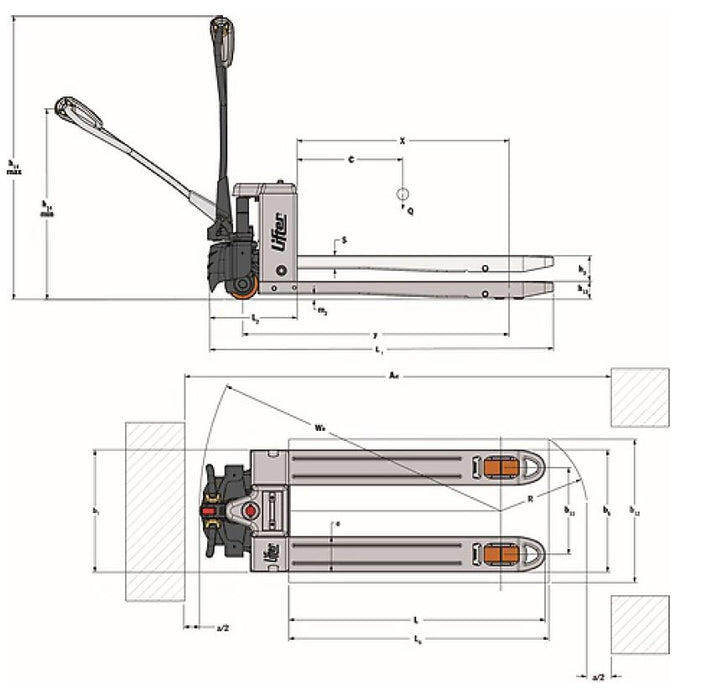 Pramac - Transpallet Elettrico a Batteria Lifter EY 15 L Portata. 1500 kg