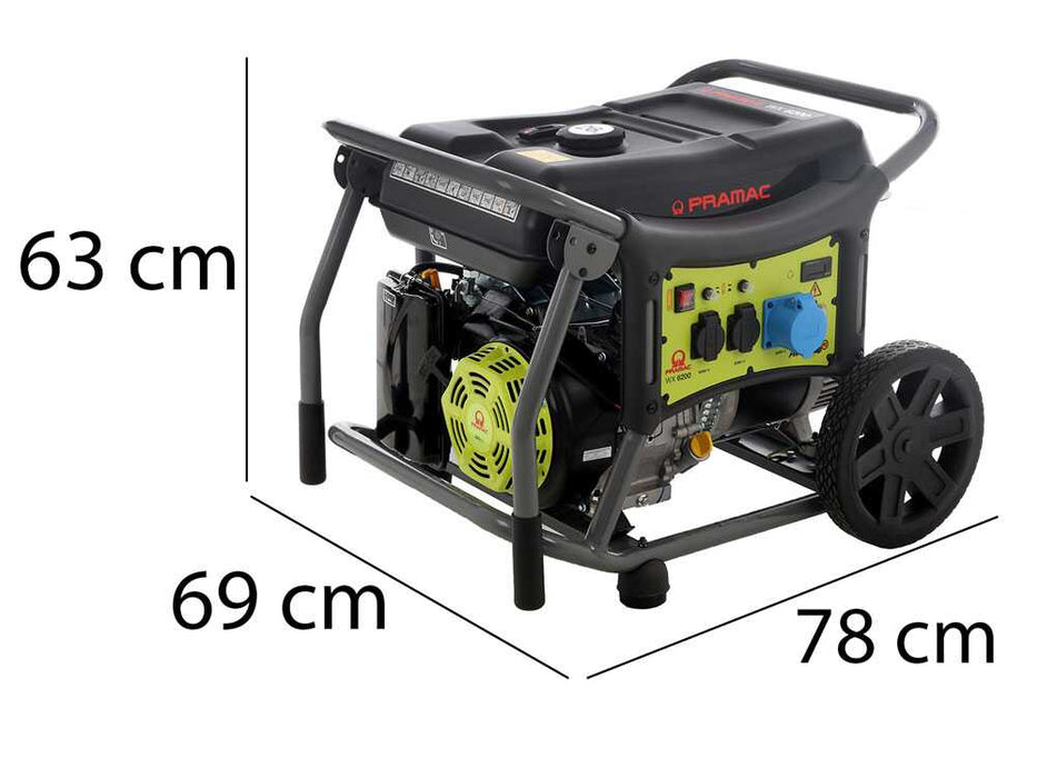 Pramac - Generatore di corrente portatile WX6200 Monofase ad avviamento manuale