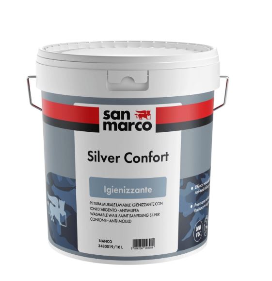 San Marco - Silver Confort Washable Sanitizing Anti-Mold Paint based on silver ions