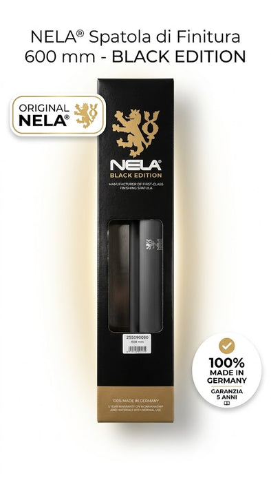 Nela - Spatola Edge "Black edition" per muro e cartongesso lama 60cm