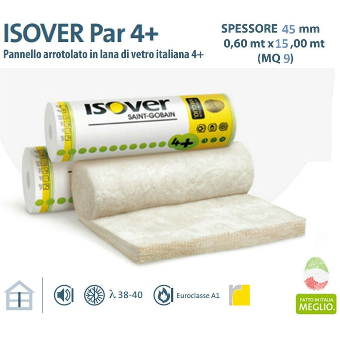 Isover - Acustipar 4+ lana vetro a rotoli per isolamento termico e acustico
