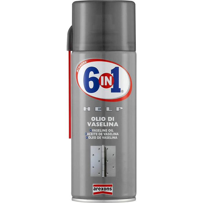 Arexons 4237 6IN1 HELP Olio di Vaselina 400 ml, Lubrificante a Base di Olio di Vaselina di tipo Farmaceutico, Impiego Universale, Non Macchina, Adatto per Manutenzione Periodica di Lubrificazione - Prodotti pulizia