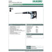 Hikoki H60MCWSZ Martello Demolitore 1.250 W 14 J (Epta), 1250 W, 230 V - Martelli demolitori