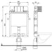Modulo da incasso con cassetta per wc sospeso - SET WC 199 SCHWAB - Bagno