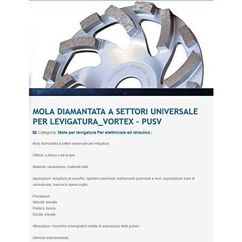 Mola diamantata Vortex D. 125 Montolit