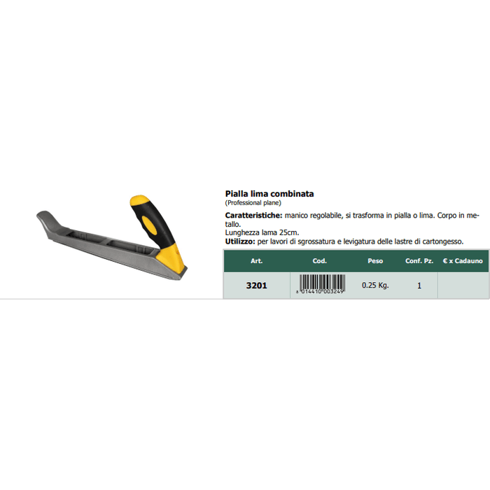 Raspa lima per cartongesso Fixline
