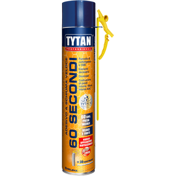 - Tytan - Schiuma adesiva 60 secondi manuale ml.750 - Vendita a cartone da 12 pz. - schiume e siliconi