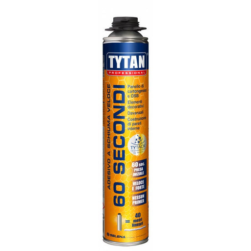 - Tytan - Schiuma adesiva 60 secondi per pistola ml.750 - Vendita a cartone da 12 pz. - schiume e siliconi