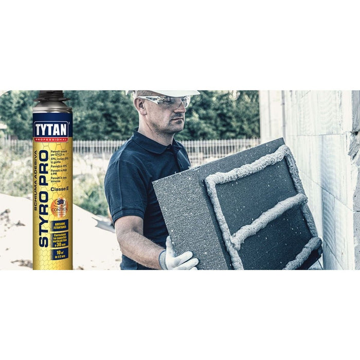 Tytan - Schiuma adesiva per pistola Styro Pro ml.750 per cappotti